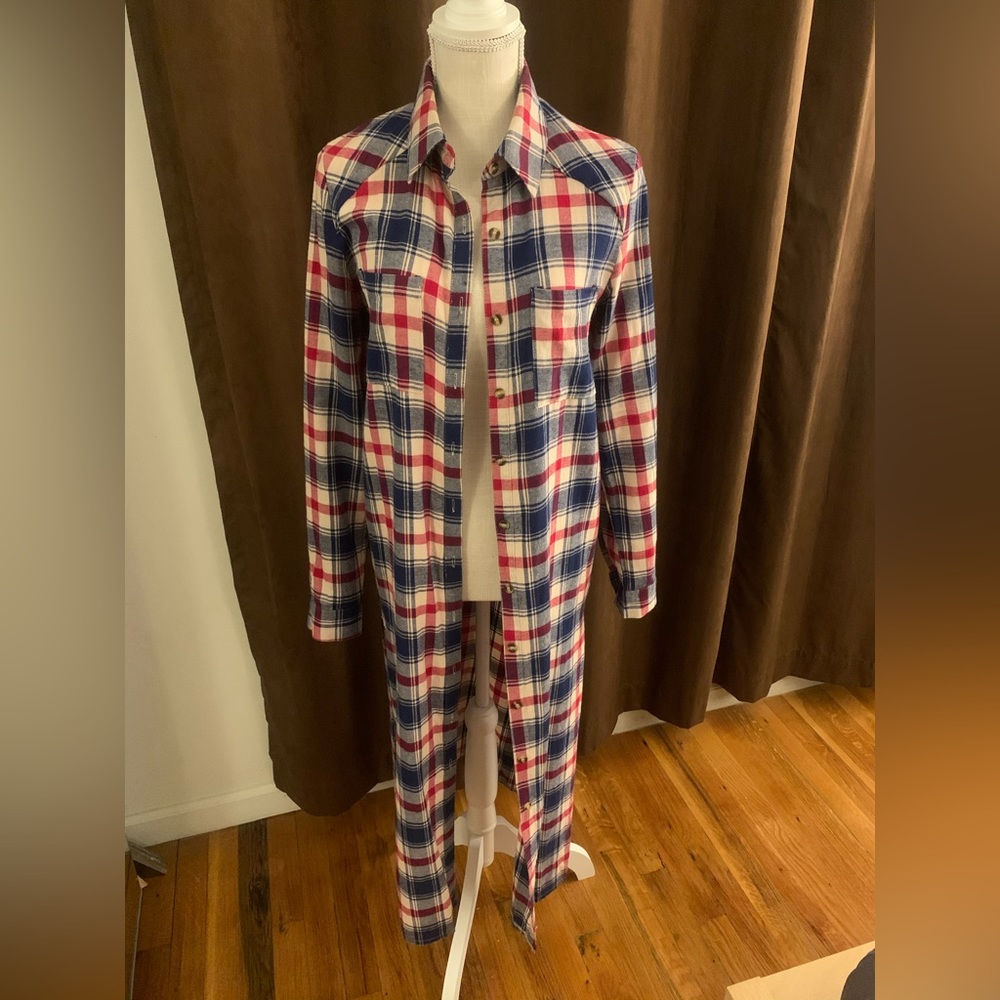 Flannel Ankle Length Duster